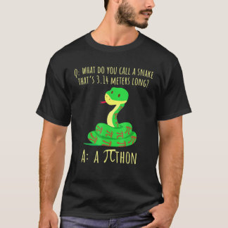 T-shirt Python Pithon Pi Symbole Funny Math Enseignant Pi 
