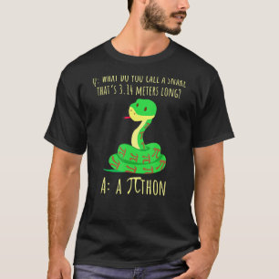 T-shirt Python Pithon Pi Symbole Funny Math Enseignant Pi 