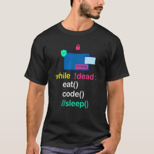 T-shirt Python Programmer Coder Manger Code Sleep