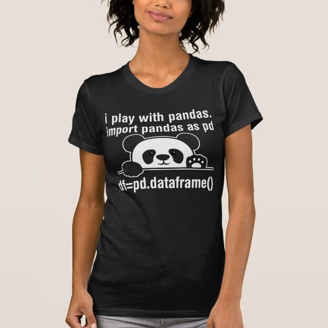 T-shirt Python Programmer IT Nerd Panda Programmation Humo (Devant)