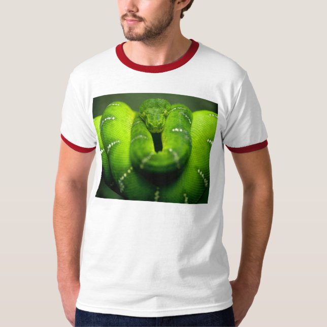 T-shirt python serpent vert (Devant)