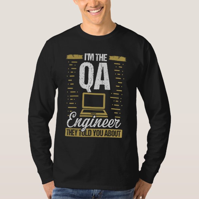T-shirt QA Engineering Code Testing Quality Assurance Soft (Devant)