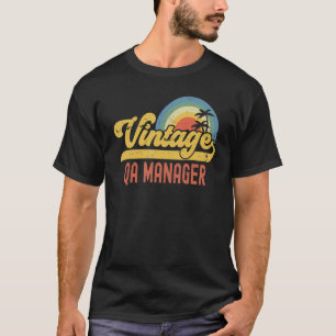 T-shirt Qa Manager Vintage Sunset Profession Rétro Tit Tra