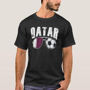 T-shirt Qatar Drapeau Football lunettes de soleil Qataris 