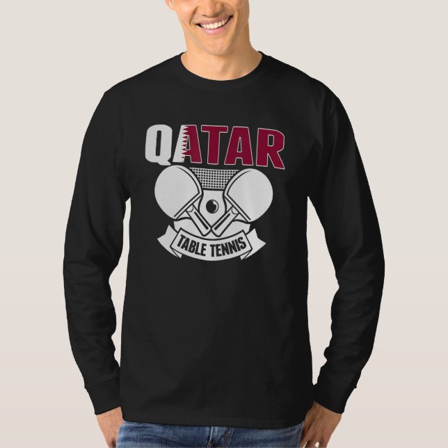 T-shirt Qatar Ping Pong  Proud Qatari Table Tennis Support (Devant)