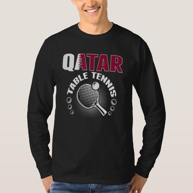 T-shirt Qatar Table Tennis     Support Qatari Ping Pong Te (Devant)