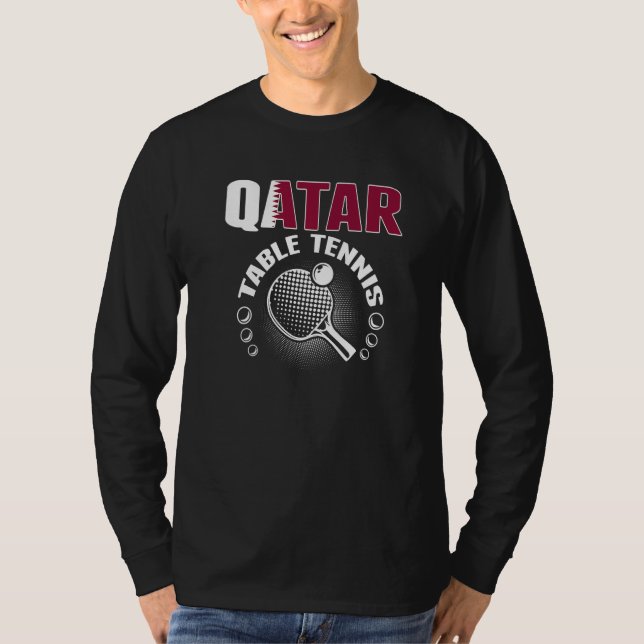 T-shirt Qatar Table Tennis   Support Qatari Ping Pong Team (Devant)