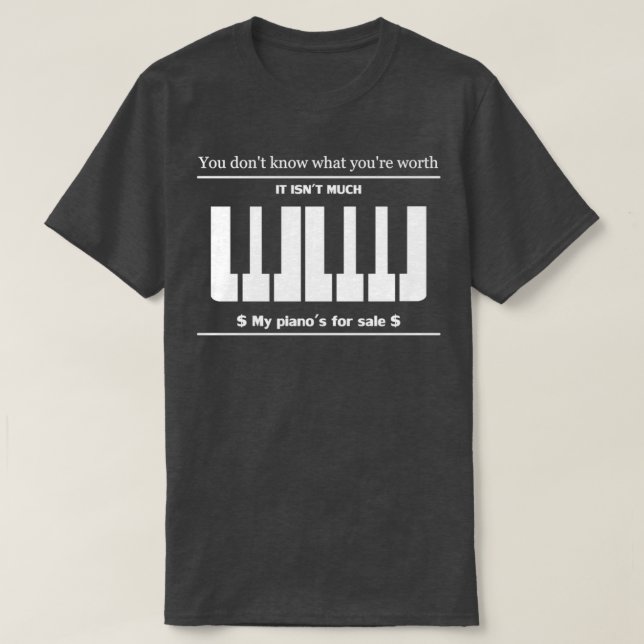 T-shirt Qotsa I am Designer design piano (Design devant)
