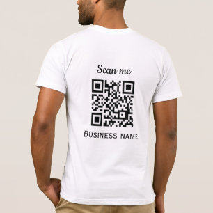 T-shirt QR Code Business Logo Professionnel Noir Moderne
