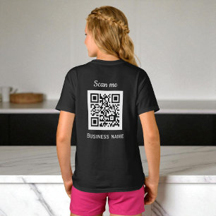 T-shirt QR Code Business Logo Professionnel Noir Moderne
