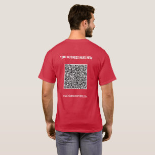 T-shirt QR Code Scan Info personnalisé Texte et co
