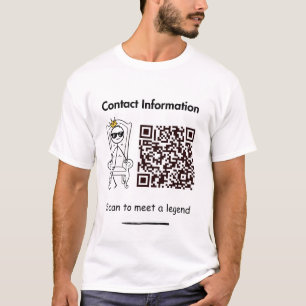 T-shirt Qr Code Stickman - Scan to Meet a Legend