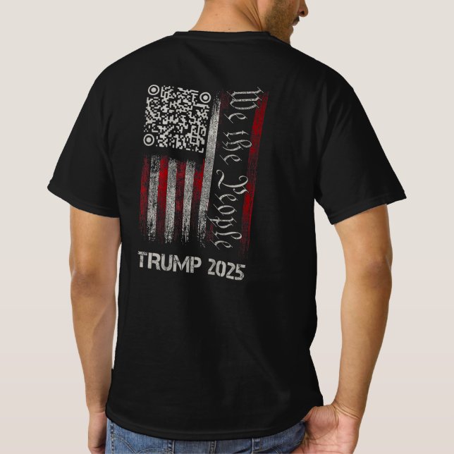 T-shirt QR Drapeau drôle Trump Code de la danse Nous le pe (Dos)