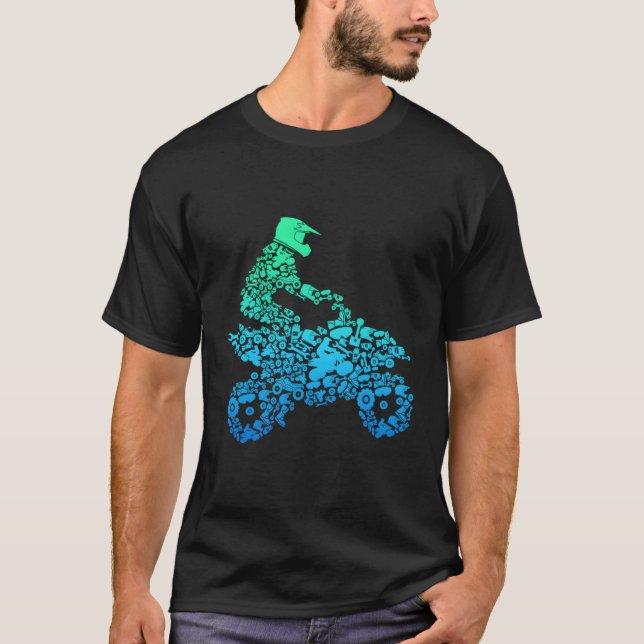 T-shirt Quad Biker Atv 4 Wheeler Quad Pour Et (Devant)