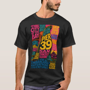 T-shirt Quai 39 San Francisco Californie Embarcadero Eau