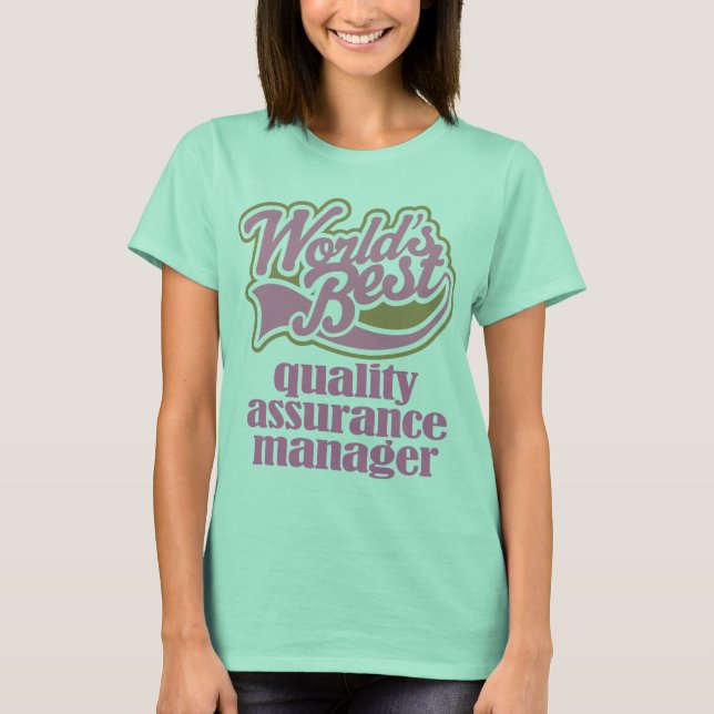 T-shirt Quality Assurance Manager Pink Don (Devant)