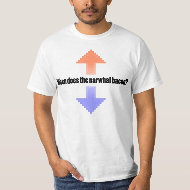 T-shirt Quand fait la question d'Upvote Reddit de lard de (Devant)