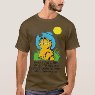T-shirt Quand je mourrai, je pourrai GarfieldGarfield