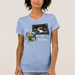 T-shirt Quand Je Régis Le Monde - Style Art Déco