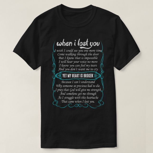 T-shirt Quand Je T'Ai Perdu Ma Journée Guardian Angel Memo (Design devant)
