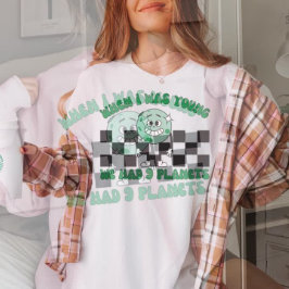 T-shirt Quand J'Étais Jeune, Nous Avions 9 Planètes, Pluto