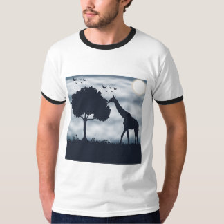 T-shirt Quand la Lune murmure à la Giraffe