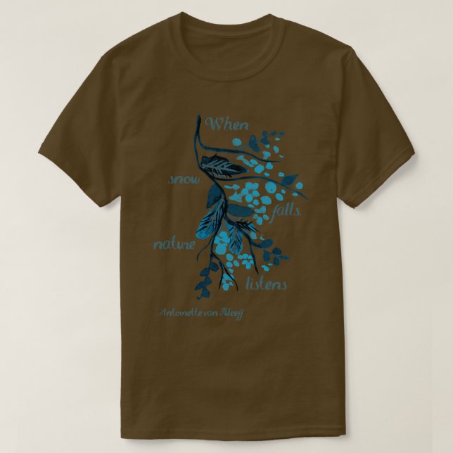 T-shirt Quand la neige tombe (Design devant)