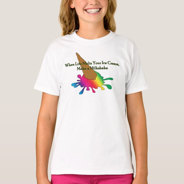 T-shirt Quand La Vie Fonde Votre Crème De Glace (Devant)