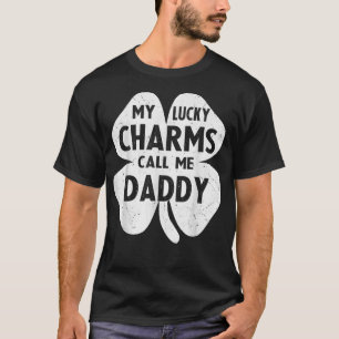T-shirt Quand Mes Lucky Charms M'appellent Papa Drôle St P