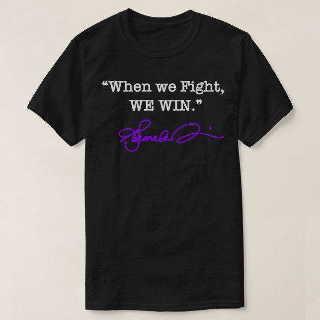 T-shirt Quand nous combattons nous gagnons Kamala signatur (Design devant)