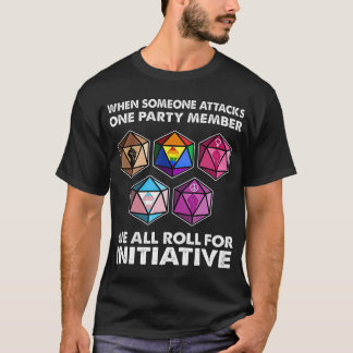 T-shirt Quand Quelqu'Un Attaque Un Membre D'Un Parti, Nous