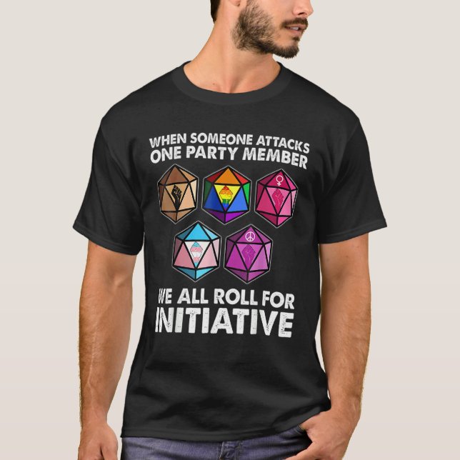 T-shirt Quand Quelqu'Un Attaque Un Membre D'Un Parti, Nous (Devant)