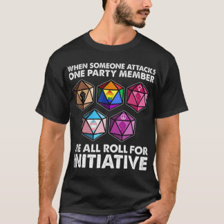 T-shirt Quand quelqu'un attaque un membre d'un parti, on r