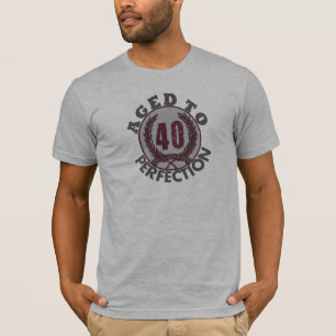 T-shirt Quarante et âgé à l'anniversaire de perfection