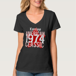 T-shirt quarantième Étoile classique américaine V04 du