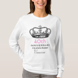 T-shirt quarantième Reine V13 DRÔLE d'anniversaire