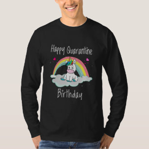 T-shirt Quarantine Anniversaire Unicorn arc-en-ciel