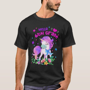 T-shirt Quarantine Unicorne Hello 6E Grade Funny Quarantin