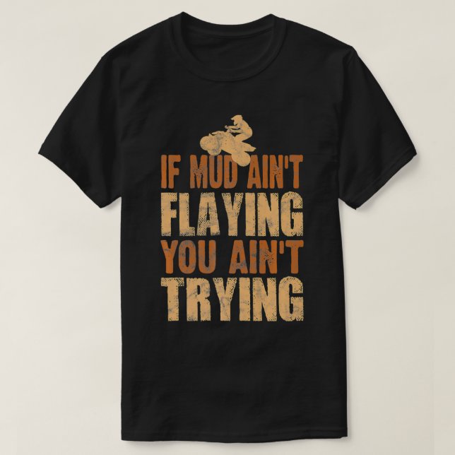 T-shirt Quart quatre roues engranger boudin boue cadeau Ai (Design devant)