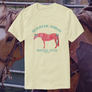 T-shirt Quarter Horse Social Club Cheval Alezan
