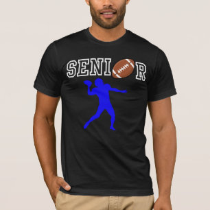 T-shirt Quarterback de Football Senior avec Silhouette Ble