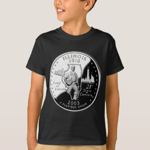 T-shirt Quartier d'État de l'Illinois Reverse Side Faux