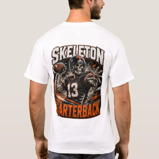 T-shirt Quartier-maître squelette Halloween Football Art