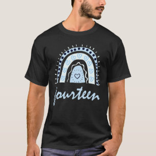T-shirt Quatorze Ans Arc-en-ciel 14ème Anniversaire Pour F