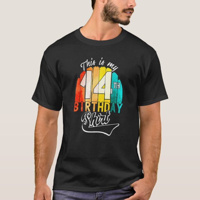 T-shirt Quatorzième fête d'anniversaire C'est mon 14e anni (Devant)
