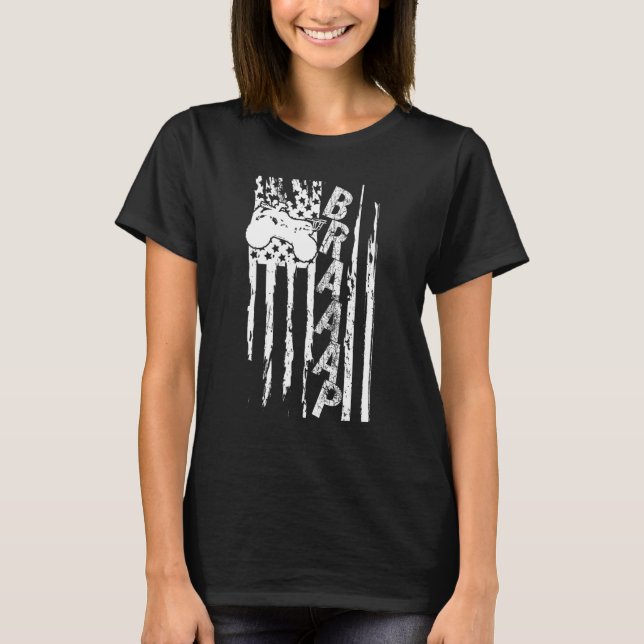 T-shirt Quatre Chasseurs De Roue Tous Terrain Atv Retro Us (Devant)