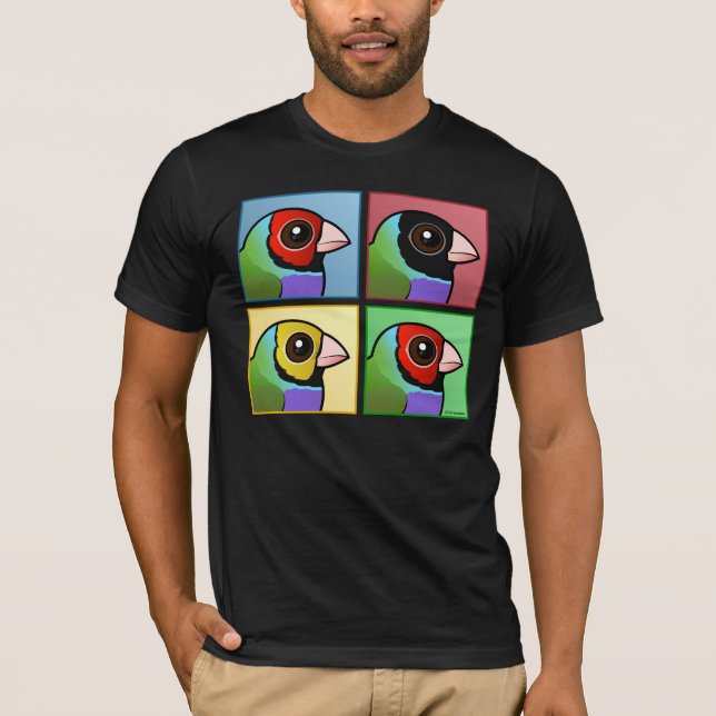 T-shirt Quatre couleurs Gouldian Finch (Devant)