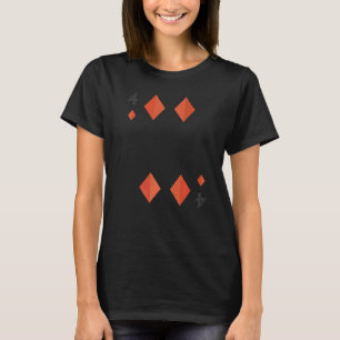 T-shirt Quatre de Carreaux Jeu de Cartes Groupe Halloween 