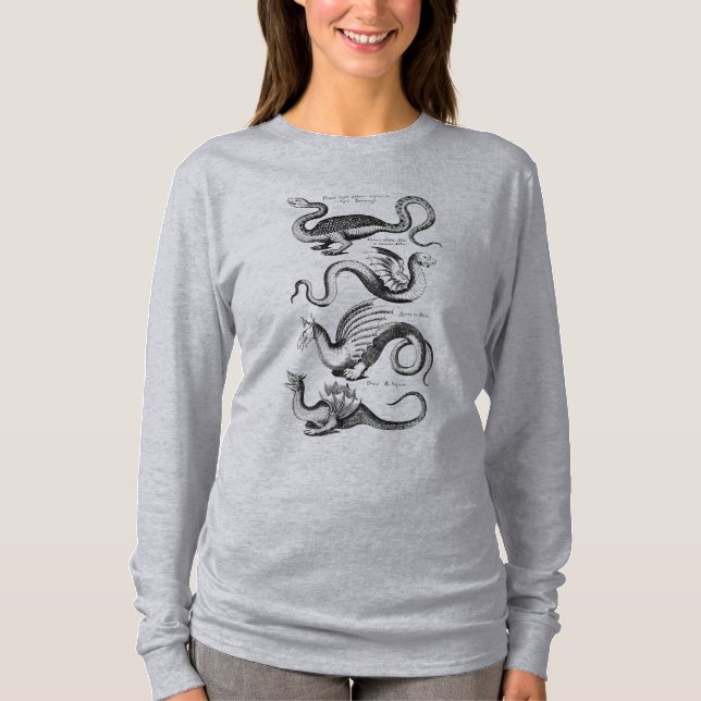 T-shirt Quatre Dragons médiévaux (Devant)