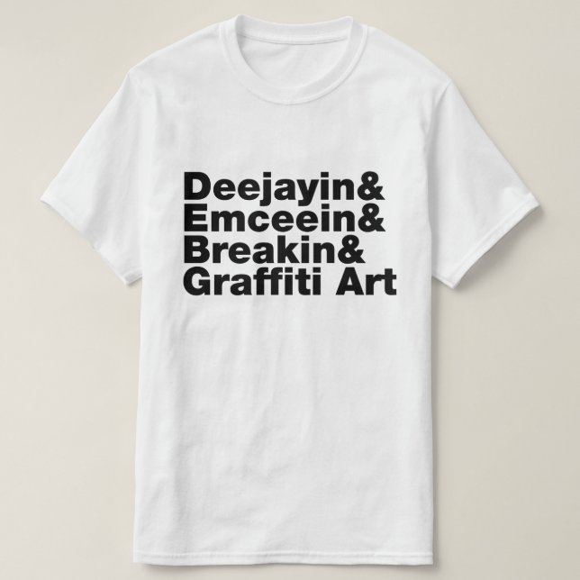 T-shirt Quatre Éléments du Hip Hop (Design devant)